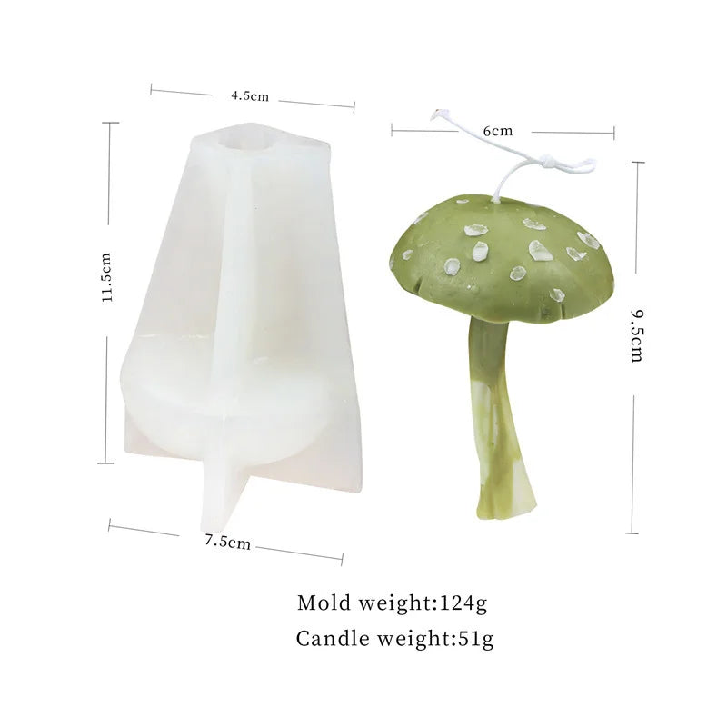 Mushroom Silicone Candle Mold — Whimsical DIY Wax Mould