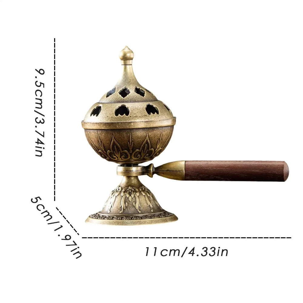 Elephant Lotus Incense Burner — Vintage Alloy Censer