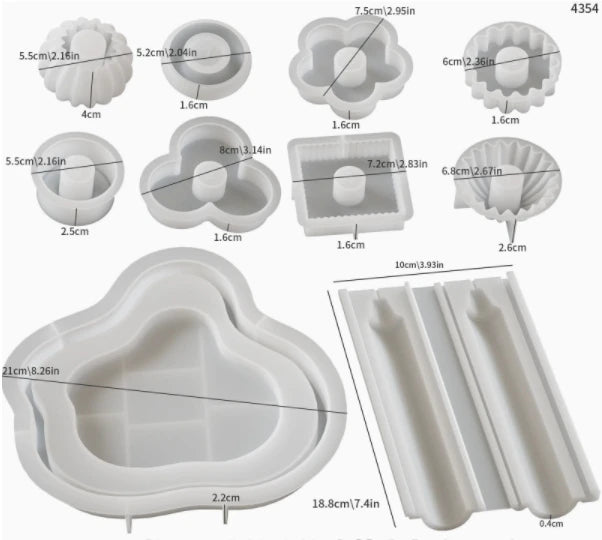 Stackable Layered Silicone Mold — Candle & Soap Making
