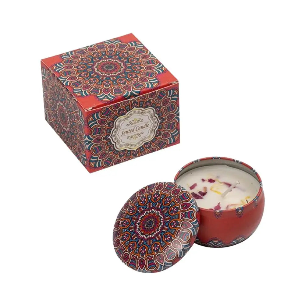 Dried Flower Soy Wax Candle in Tin