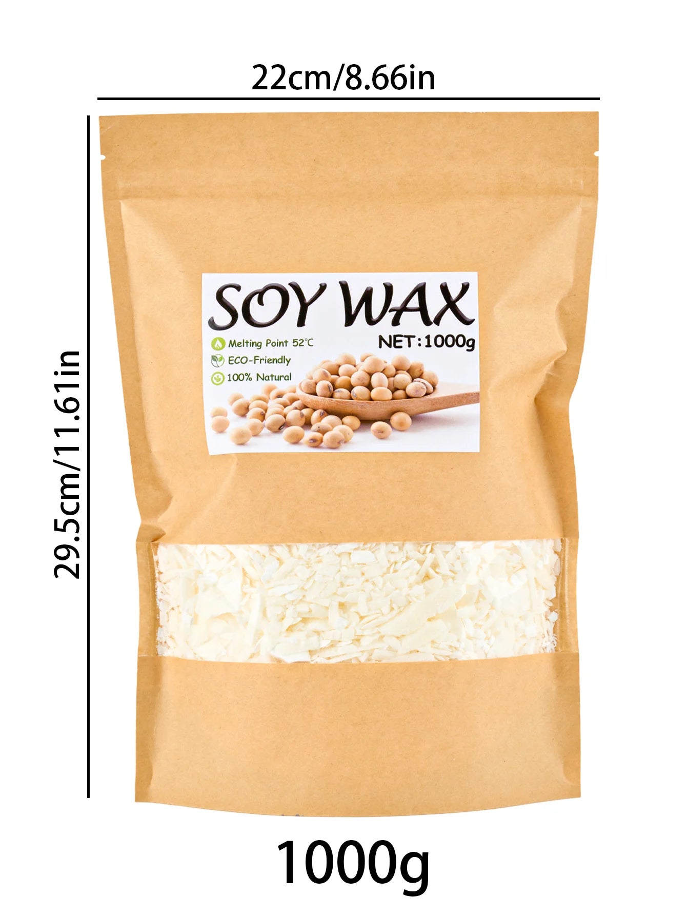 Natural Soy Wax Flakes 100g–1000g — DIY Candle Crafts