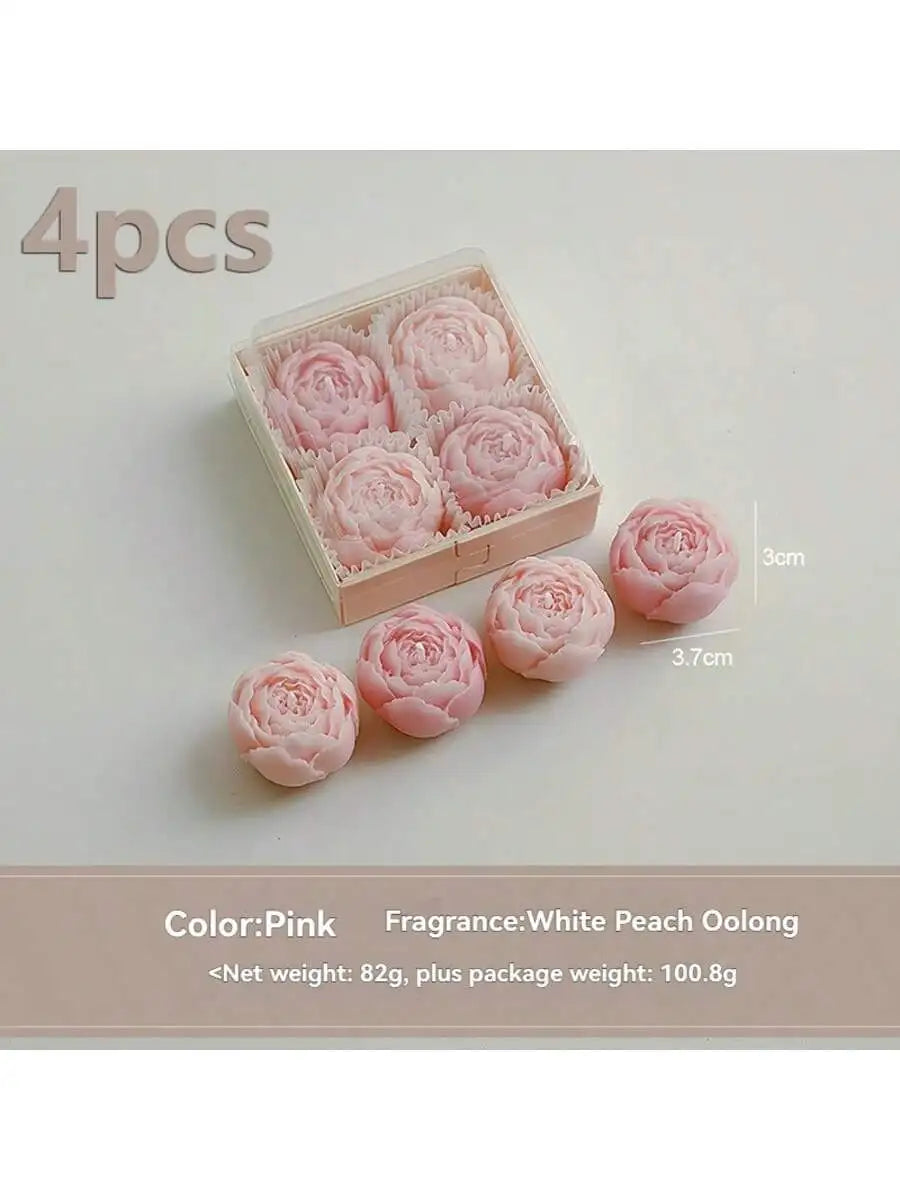 Rose Flower Soy Wax Candle Gift Set