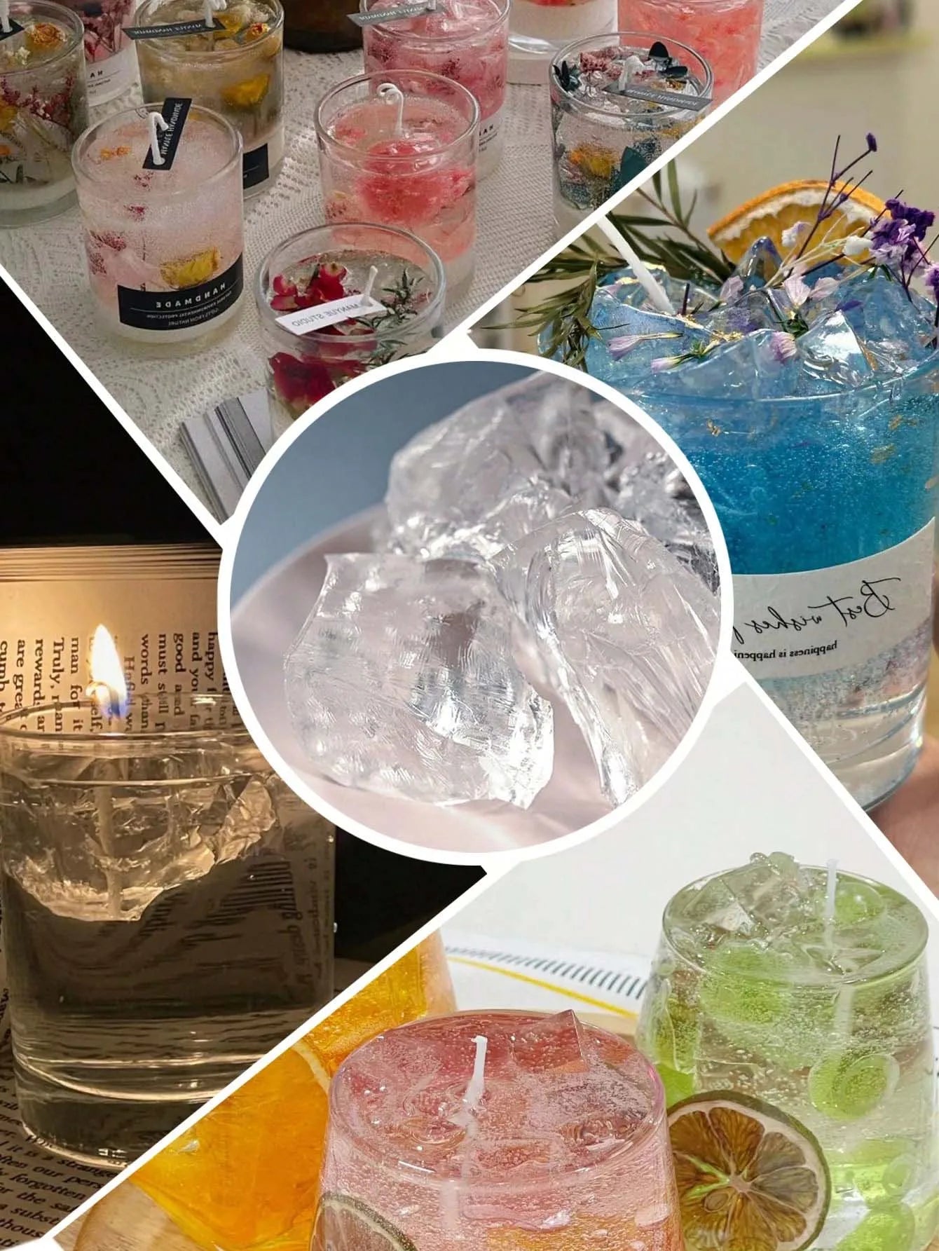Crystal Clear Gel Wax for Candle Making – 100g / 500g / 1kg | Transparent Jelly Wax