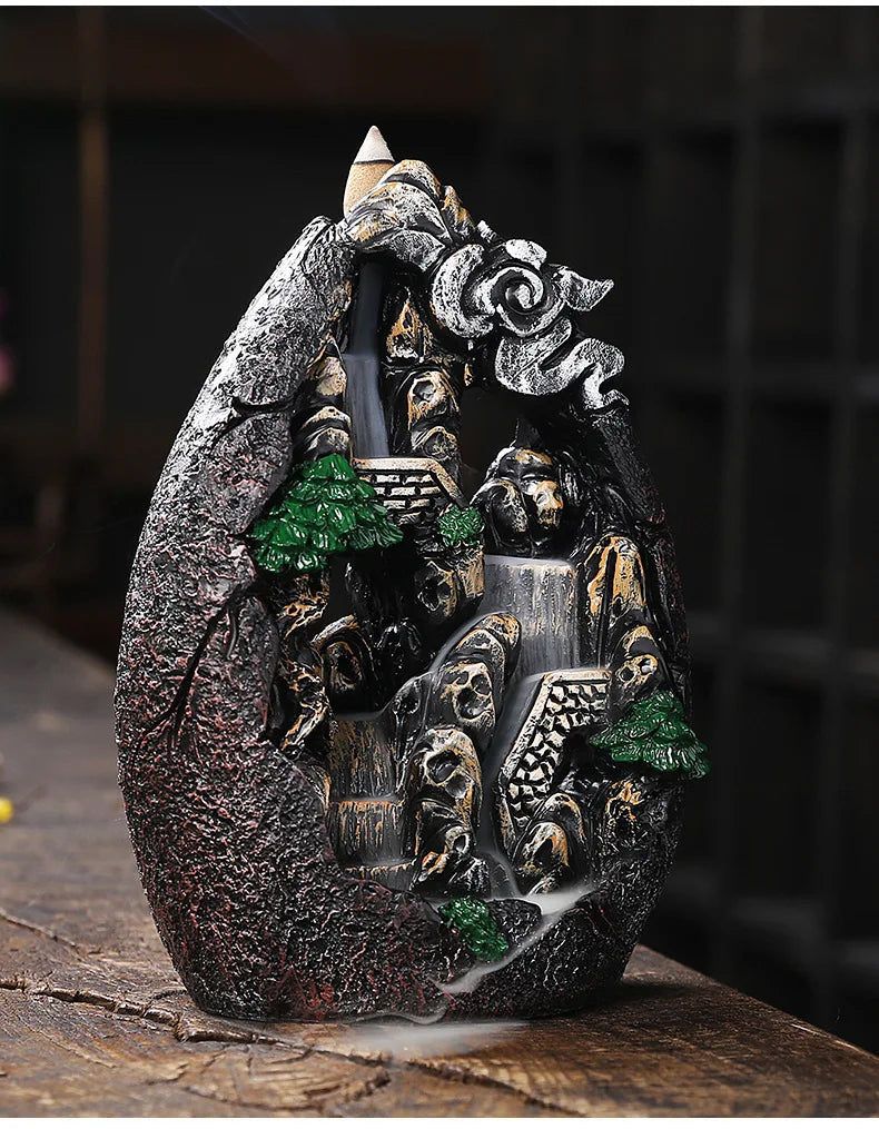 Backflow Incense Burner, Alpine Flowing Water - Your Ritual Hub 