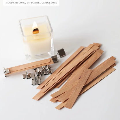 20-Pack Wooden Candle Wicks with Sustainer Tabs
