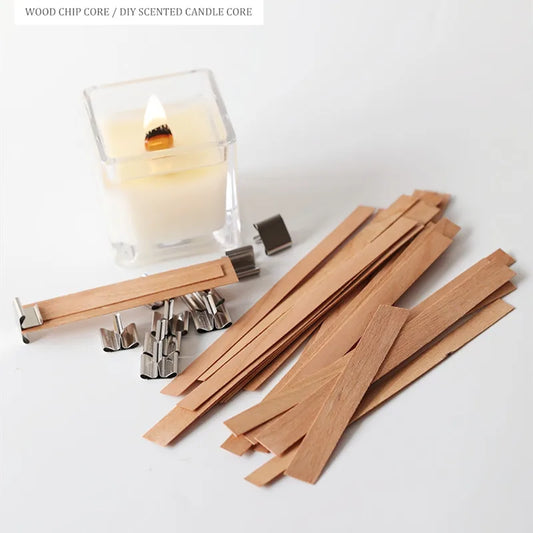 20-Pack Wooden Candle Wicks with Sustainer Tabs
