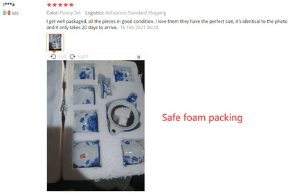 Chinese Ceramic Tea Set Kung Fu Porcelain Tea Cup Pot Set