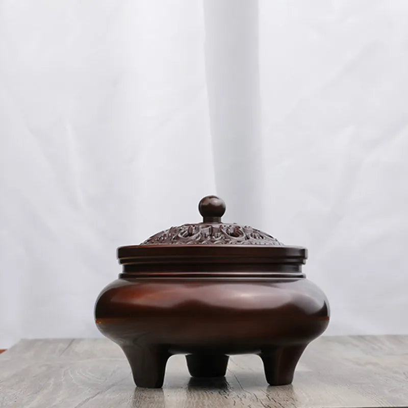 Large Pure Copper Buddha Incense Burner - Your Ritual Hub 