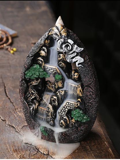 Backflow Incense Burner, Alpine Flowing Water