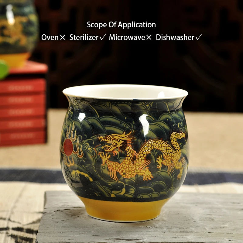 Chinese Ceramic Tea Set Kung Fu Porcelain Tea Cup Pot Set - Your Ritual Hub 