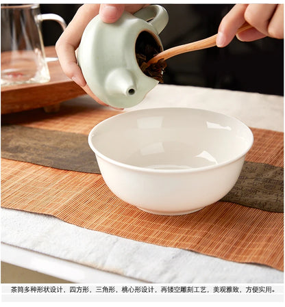 Handmade Kung Fu Tea Sets Vintage Puer Knife Spoon Tea Tools Set Tea Ceremony Utensils Chinese Bamboo Clip Strainer 6pc/set