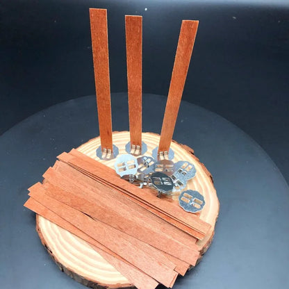 20-Pack Wooden Candle Wicks with Sustainer Tabs
