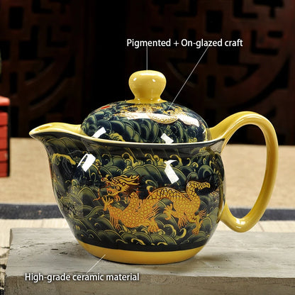 Chinese Ceramic Tea Set Kung Fu Porcelain Tea Cup Pot Set