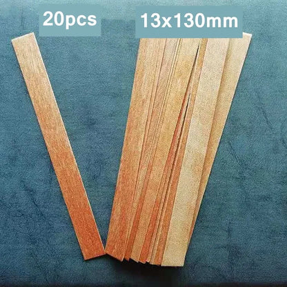 20-Pack Wooden Candle Wicks with Sustainer Tabs