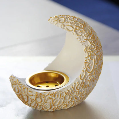 10CM Ramadan Bright Crescent Resin Incense Burner