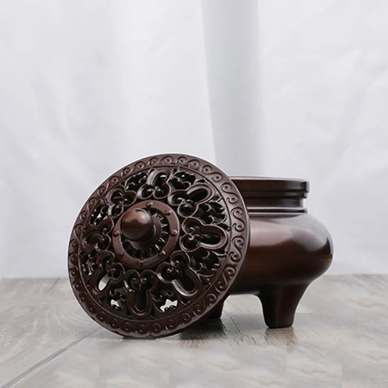 Large Pure Copper Buddha Incense Burner - Your Ritual Hub 