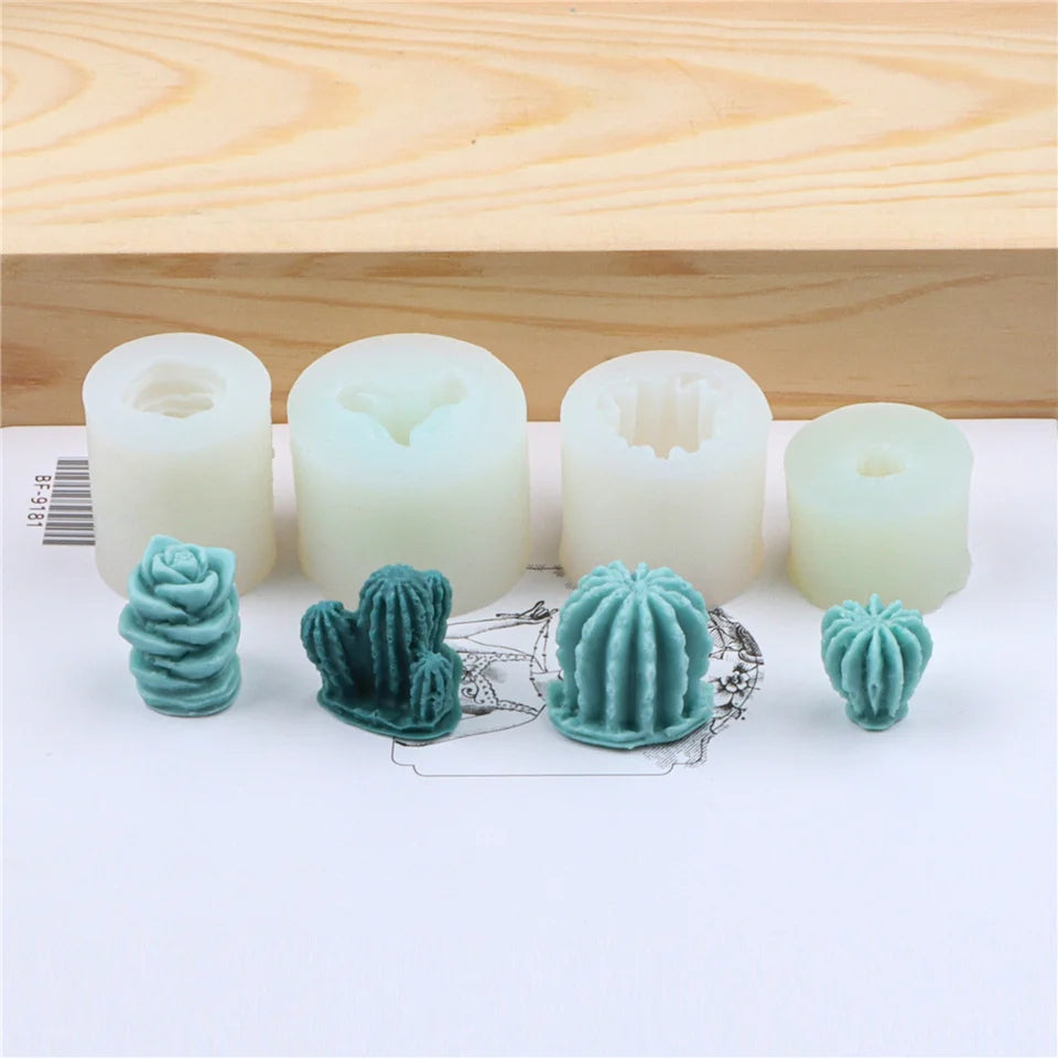 17 Styles Succulent Plants Silicone Candle Mold Eucalyptus Decorating Tools Wax 3D DIY - Your Ritual Hub 