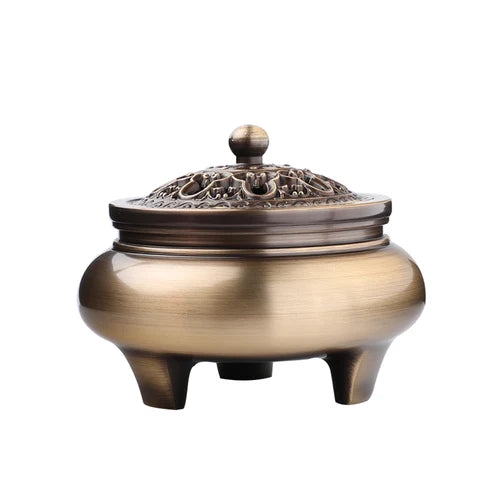 Large Pure Copper Buddha Incense Burner - Your Ritual Hub 