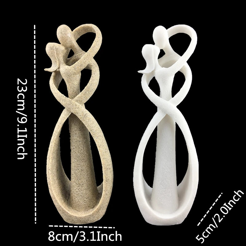Sacred Union Sandstone Lovers Statue (23cm)