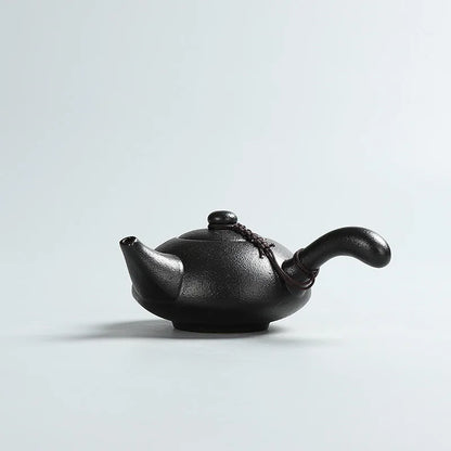Creative Black Pottery Teapots Hand Made Vintage Ceramic Tea Pot