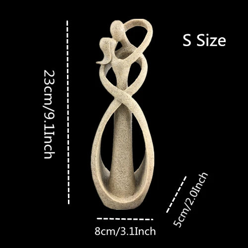 Sacred Union Sandstone Lovers Statue (23cm)