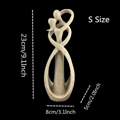 Sacred Union Sandstone Lovers Statue (23cm)