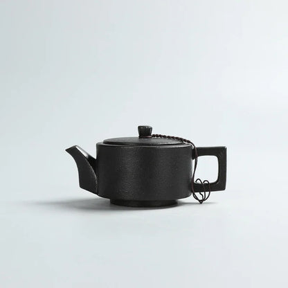 Creative Black Pottery Teapots Hand Made Vintage Ceramic Tea Pot