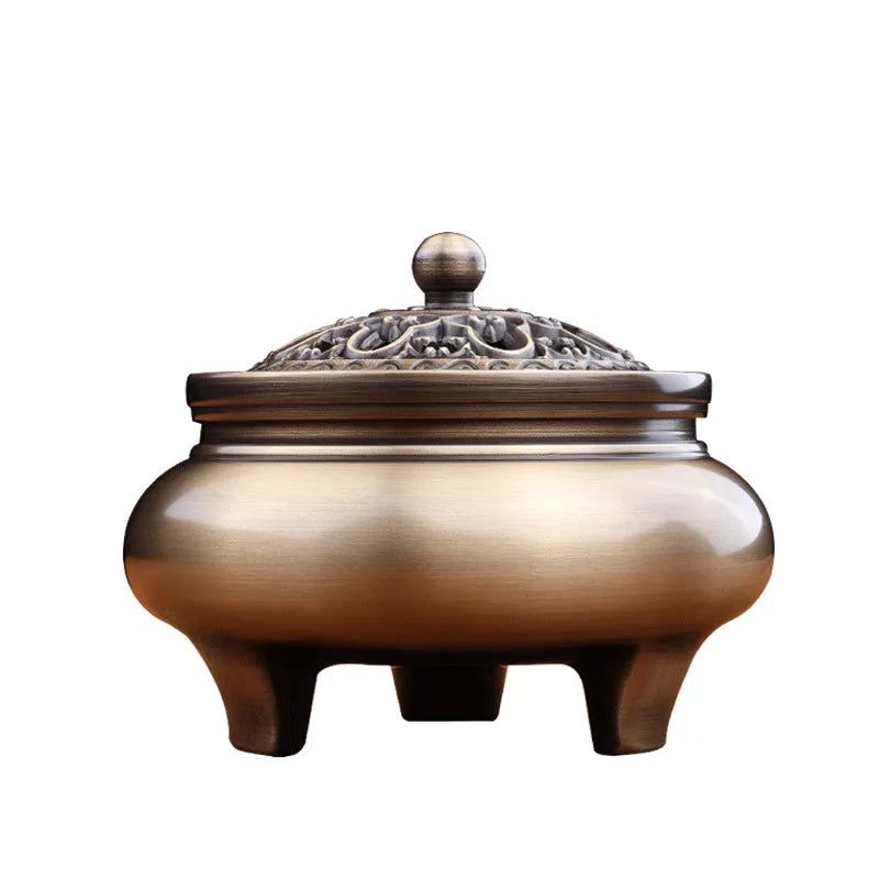 Large Pure Copper Buddha Incense Burner - Your Ritual Hub 