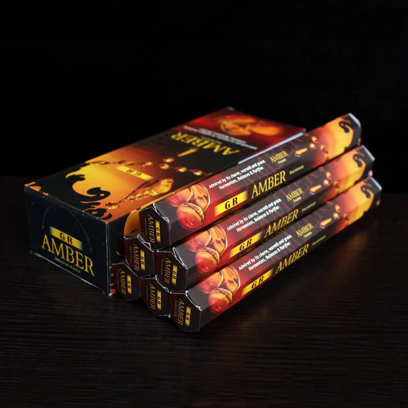 Indian Amber Aroma Incense Sticks — Large Box - Your Ritual Hub 