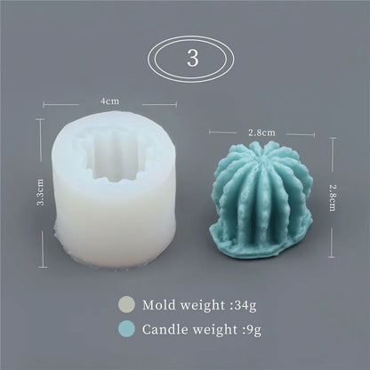 17 Styles Succulent Plants Silicone Candle Mold Eucalyptus Decorating Tools Wax 3D DIY