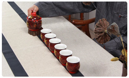 Chinese Ceramic Tea Set Kung Fu Porcelain Tea Cup Pot Set