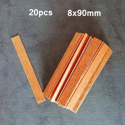 20-Pack Wooden Candle Wicks with Sustainer Tabs