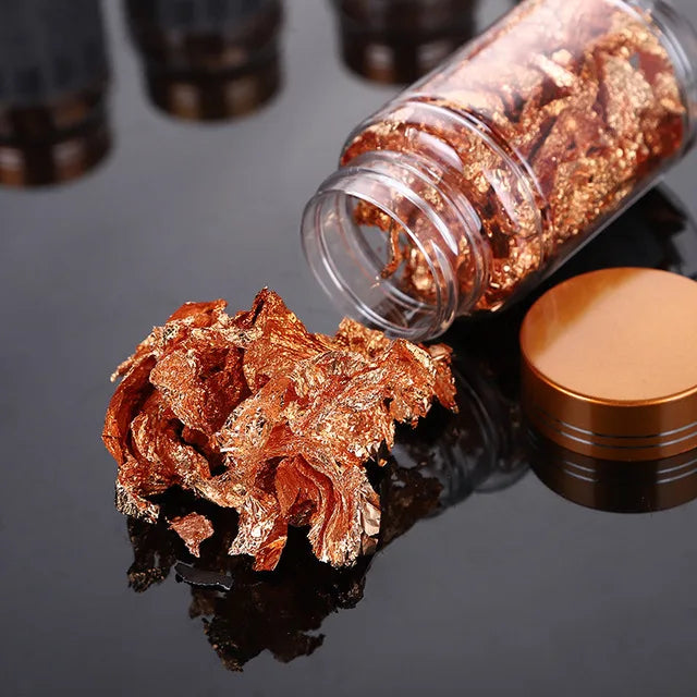 Metallic Foil Flakes for Candle Making – Gold, Silver & Rose Gold | DIY Wax Decoration
