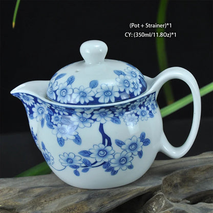 Chinese Ceramic Tea Set Kung Fu Porcelain Tea Cup Pot Set