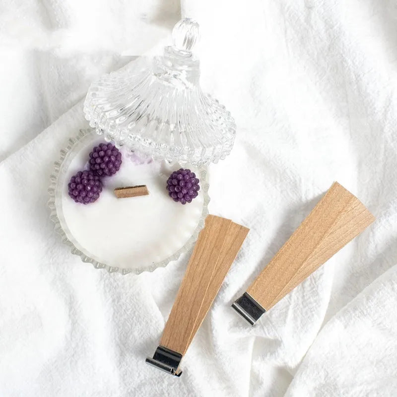 20-Pack Wooden Candle Wicks with Sustainer Tabs