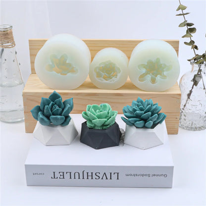 17 Styles Succulent Plants Silicone Candle Mold Eucalyptus Decorating Tools Wax 3D DIY