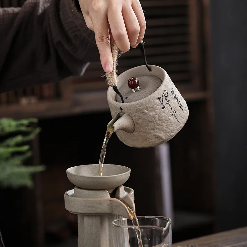 Retro Japanese Kungfu teapot ceramic tea set - Your Ritual Hub 