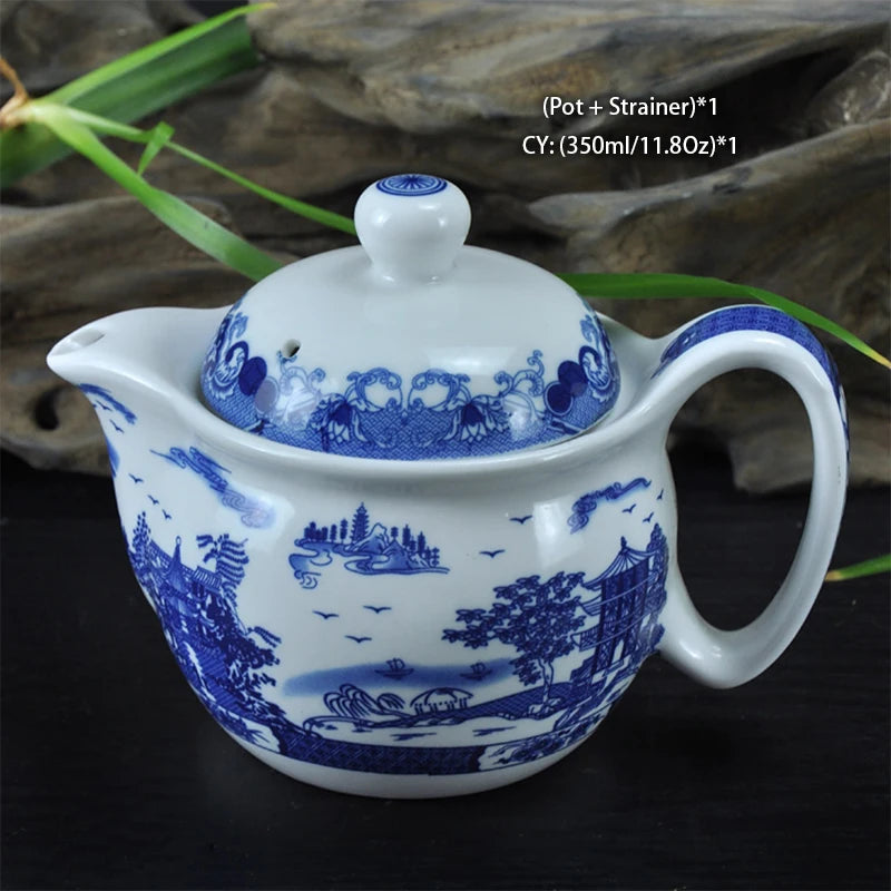 Chinese Ceramic Tea Set Kung Fu Porcelain Tea Cup Pot Set
