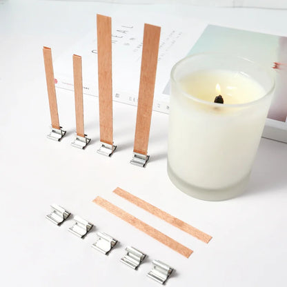 20-Pack Wooden Candle Wicks with Sustainer Tabs
