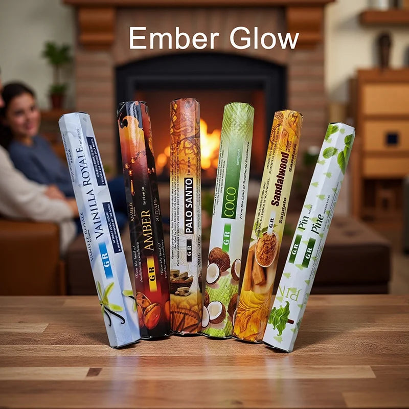 6 Sets of 120 Indian Incense Sticks Palo Santo Lavender Jasmine Meditation Fresh Air Scent Aroma Home Long-Lasting Fragrance - Your Ritual Hub 