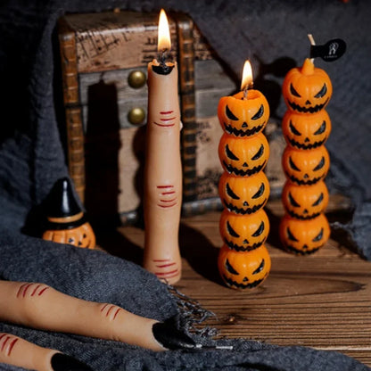 1/3 st Halloween doftljus långa, gotiska sojavaxdekorationer för fest, hem, festlig atmosfär, prydnader, presenter