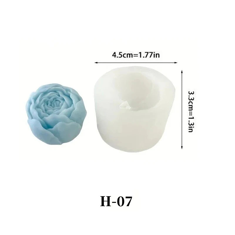 Rose Bud Candle Silicone Mould Diy Flower Handmade - Your Ritual Hub 