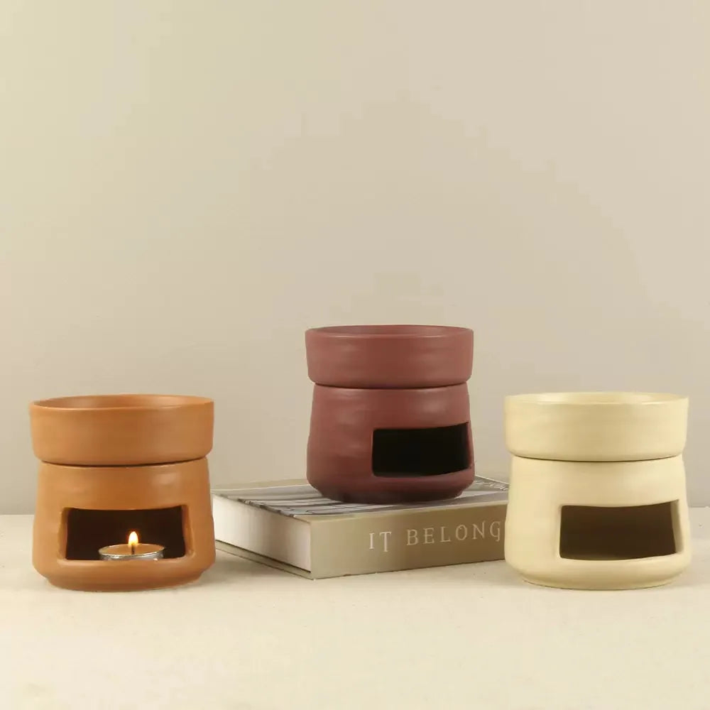 Exquisite ceramic craftsmanship candle holder wax oil burner - Your Ritual Hub 