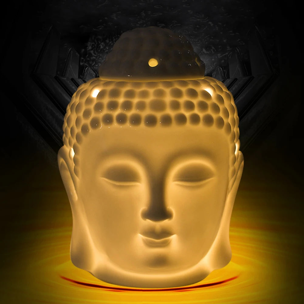 Ceramic Buddha Head Aromatherapy Oil Burner