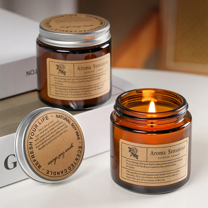 Handmade Soy Wax Scented Candle in Glass Cup — Gift