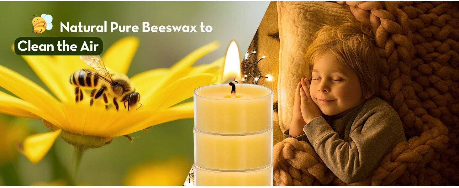 50-100Pcs Beeswax Tea Light Candles Smokeless Eco-Friendly Candles Xmas Tealight for Wedding Favor Candles 4 Hour Clean Burning - Your Ritual Hub 