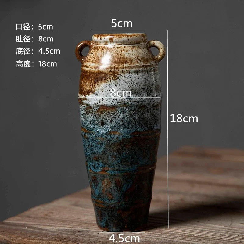 Retro Ceramic Vase — Handcrafted Hydroponics & Flower Arrangement | Your Ritual Hub