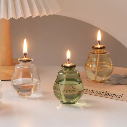 Creative Aromatherapy Candles Glass Coloful Small Oil Lamps