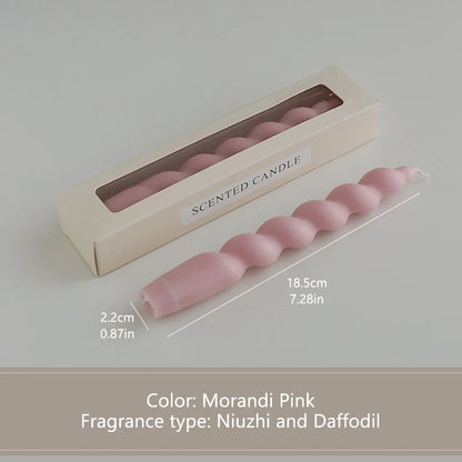 Spiral Long Stem Soy Wax Aromatherapy Candle