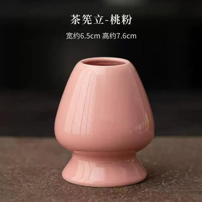 Ceramic Japanese Matcha Whisk & Teaspoon Holder Stand